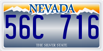 NV license plate 56C716