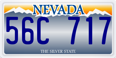 NV license plate 56C717
