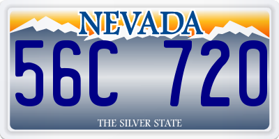 NV license plate 56C720