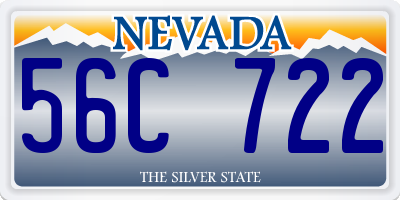 NV license plate 56C722