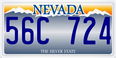 NV license plate 56C724