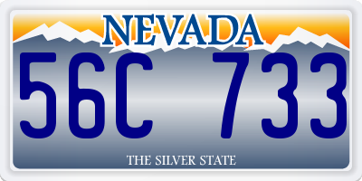 NV license plate 56C733