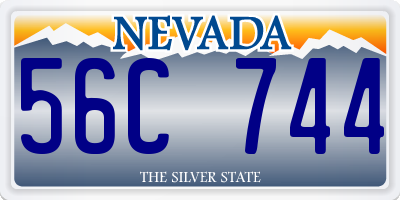 NV license plate 56C744