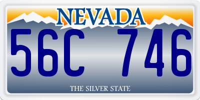 NV license plate 56C746