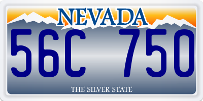 NV license plate 56C750