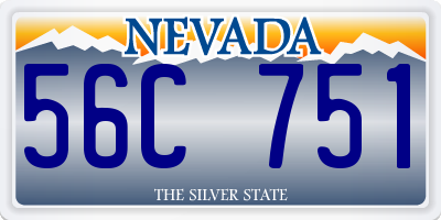 NV license plate 56C751