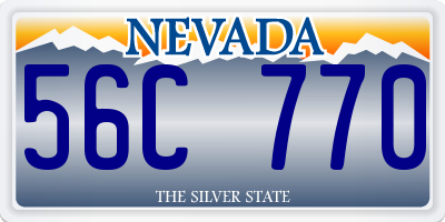 NV license plate 56C770