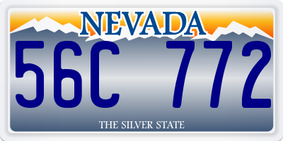 NV license plate 56C772