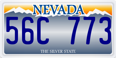 NV license plate 56C773