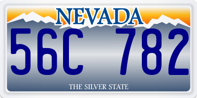 NV license plate 56C782