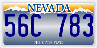 NV license plate 56C783