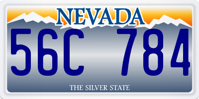 NV license plate 56C784