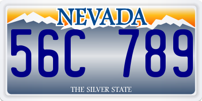 NV license plate 56C789