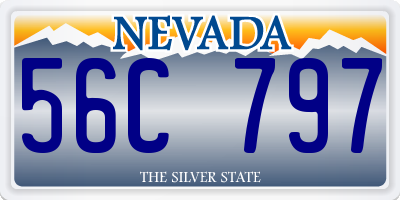 NV license plate 56C797