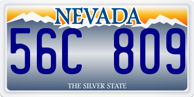 NV license plate 56C809