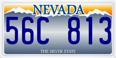 NV license plate 56C813