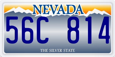 NV license plate 56C814