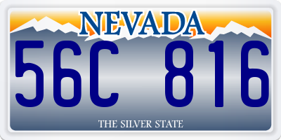 NV license plate 56C816