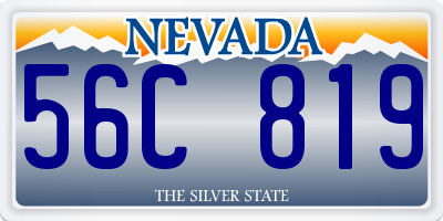 NV license plate 56C819