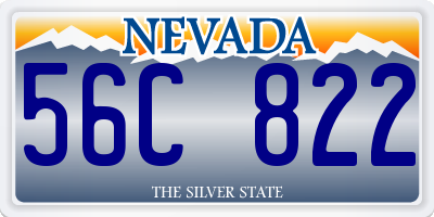 NV license plate 56C822