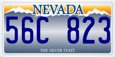 NV license plate 56C823