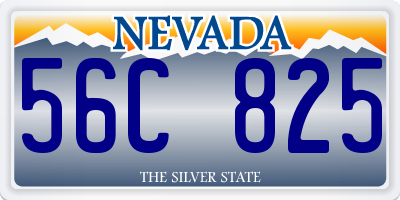 NV license plate 56C825