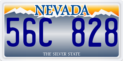 NV license plate 56C828