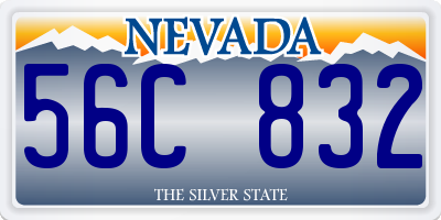 NV license plate 56C832
