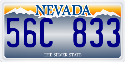 NV license plate 56C833