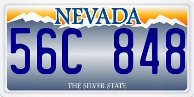NV license plate 56C848