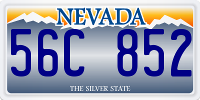 NV license plate 56C852