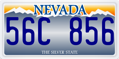 NV license plate 56C856