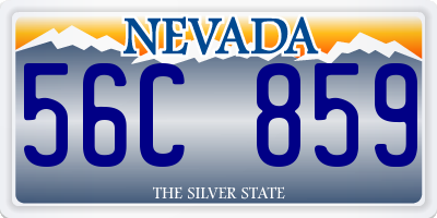 NV license plate 56C859