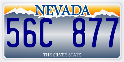 NV license plate 56C877