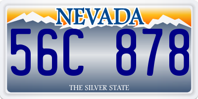NV license plate 56C878