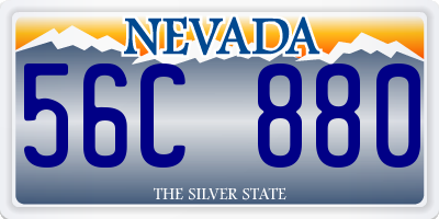 NV license plate 56C880