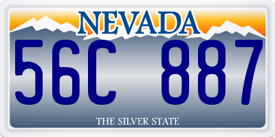 NV license plate 56C887