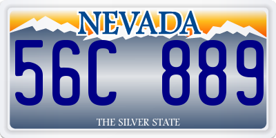 NV license plate 56C889