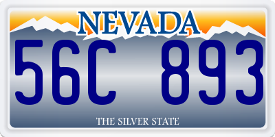 NV license plate 56C893