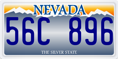NV license plate 56C896