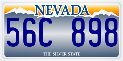 NV license plate 56C898
