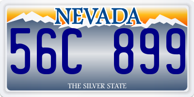 NV license plate 56C899