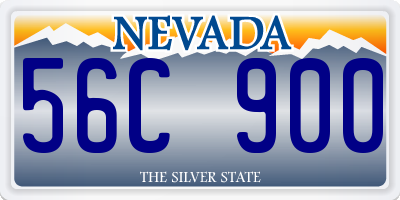 NV license plate 56C900