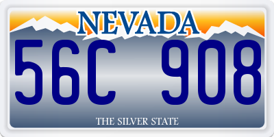 NV license plate 56C908