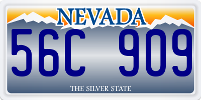 NV license plate 56C909