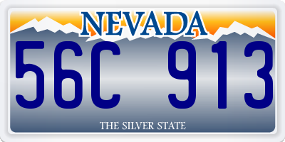 NV license plate 56C913