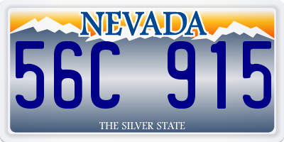 NV license plate 56C915