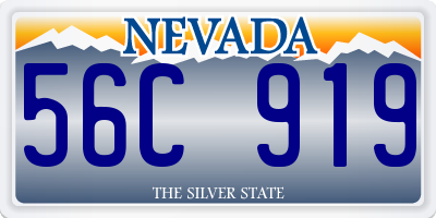 NV license plate 56C919