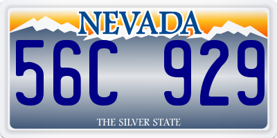NV license plate 56C929