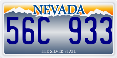 NV license plate 56C933